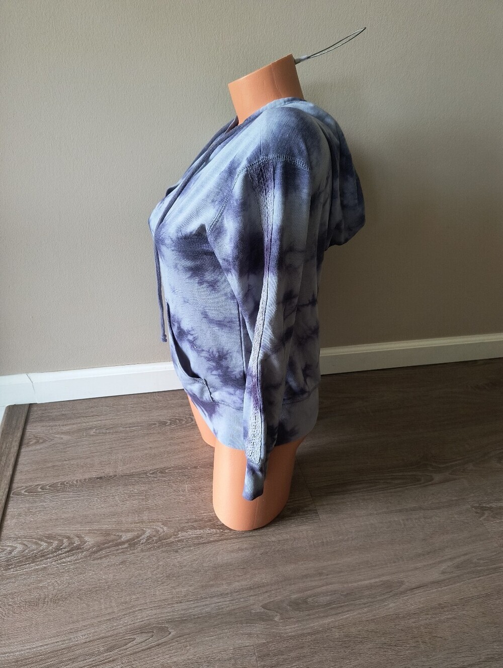 Knox Rose Women's Tie Dye Hoodie Size Small Blue - Picture 2 of 7